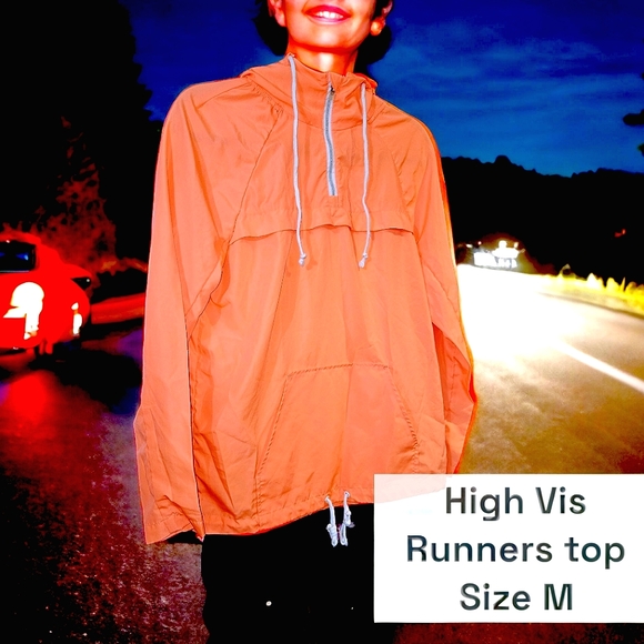 not sure Tops - High Visibility running top, high vis runners coverup neon orange jogging, sport